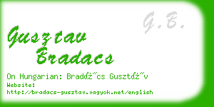 gusztav bradacs business card